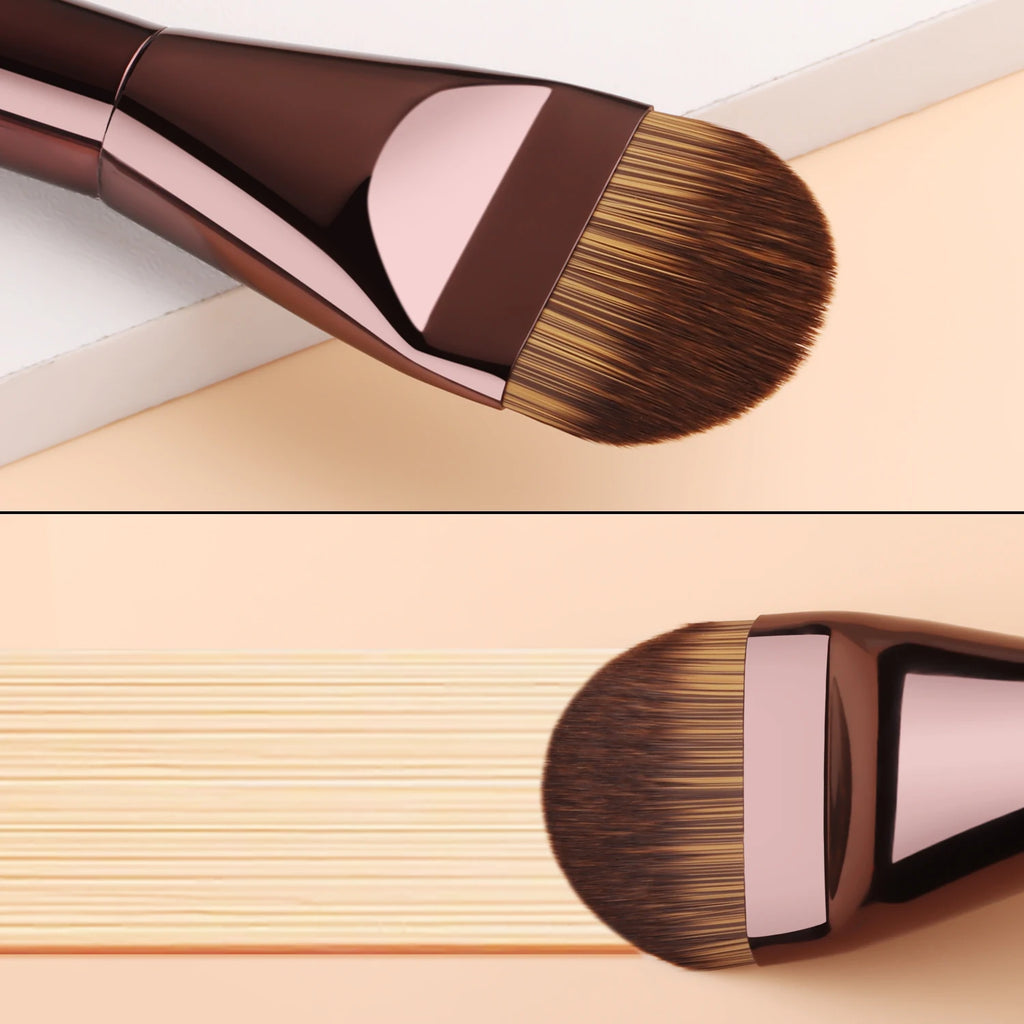 Flat Head Foundation Brush | Soft Synthetic Streak-Free Finish Foundation Makeup Brush QXL
