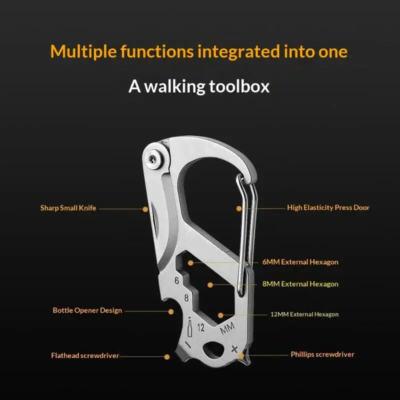 Mini Keychain Multi-Tool | Folding Knife, Screwdriver & Opener Keychain Multi-Tool QXL