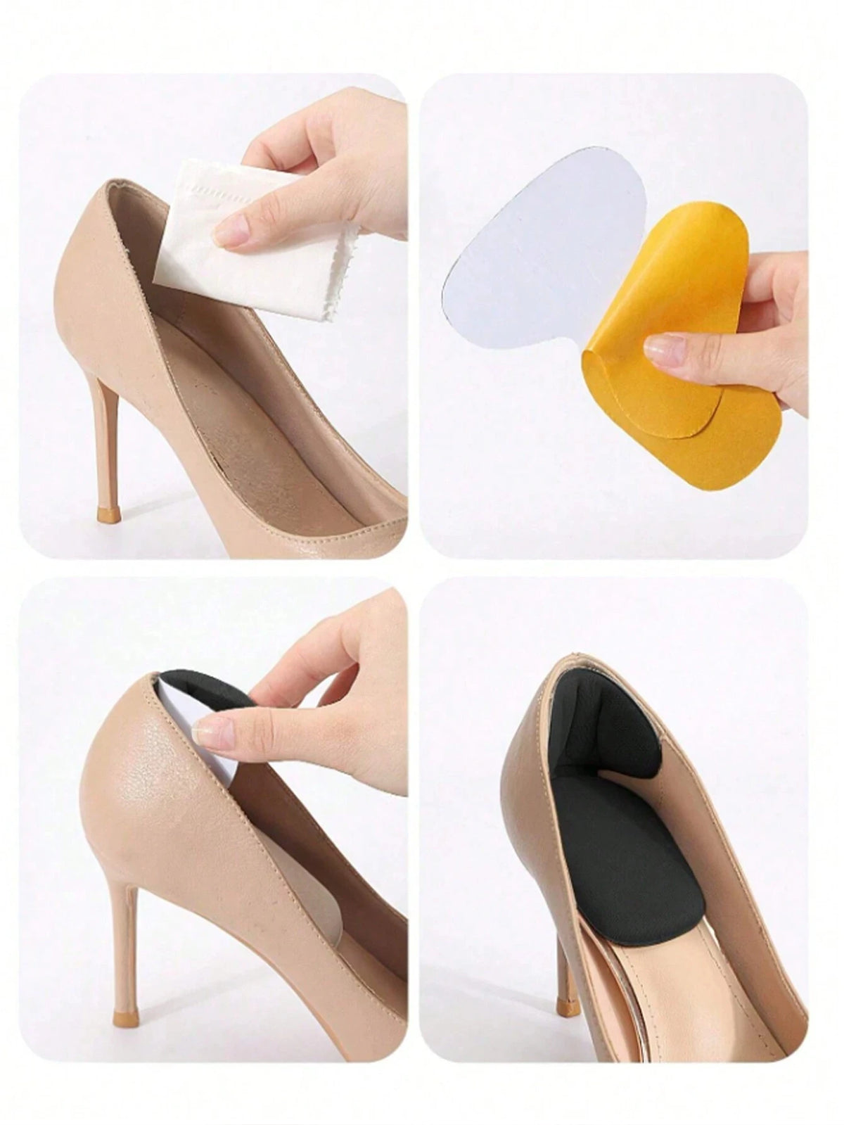 Heel Cushion Half Insoles | Anti-Slip Shoe Fit Stickers Heel Cushion Insoles QXL