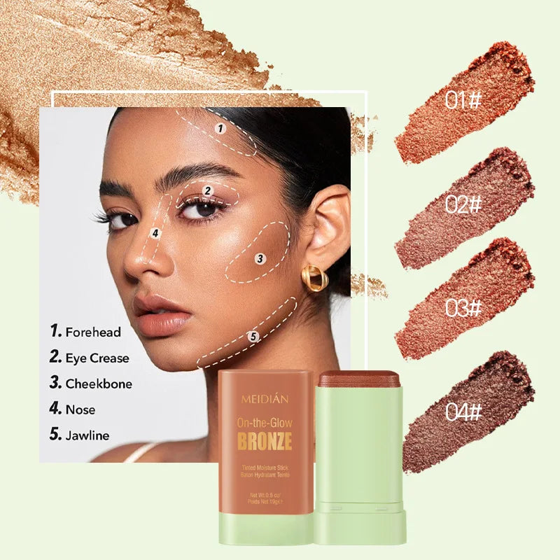 Waterproof Blush Stick | Contour & Brighten – 3 Shades Blush Stick QXL