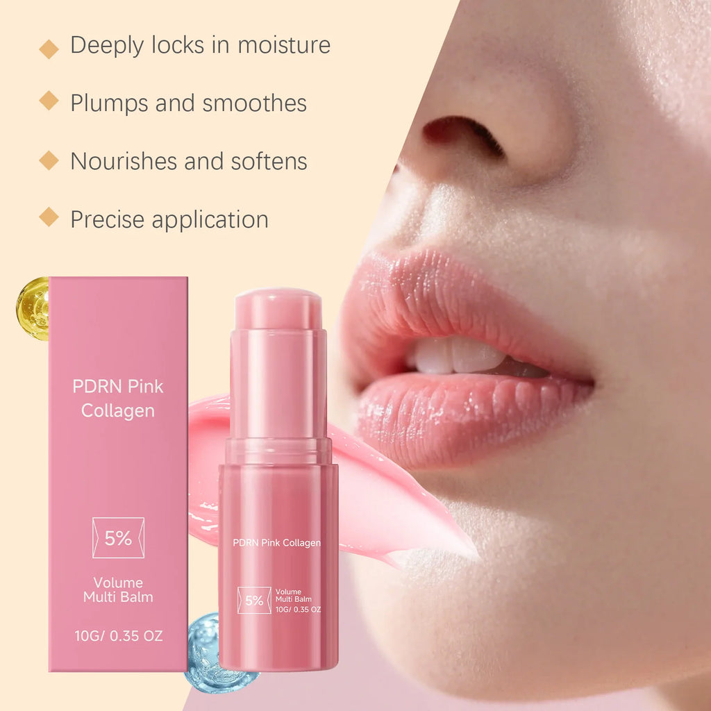 Pink Collagen Lip Balm – Hydrating & Nourishing 10g Collagen Lip Balm QXL
