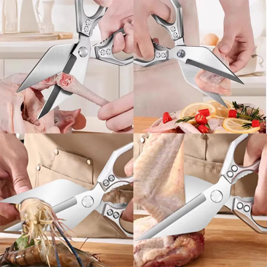 Multifunctional Kitchen Scissors | Bone Cutter & Bottle Opener Kitchen Scissors QXL