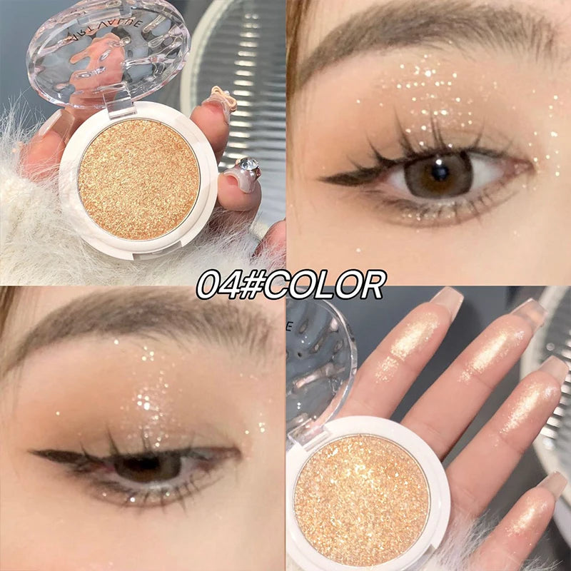 Art Value Glitter Highlighter Palette – Champagne Gold Contour Highlighter Palette QXL