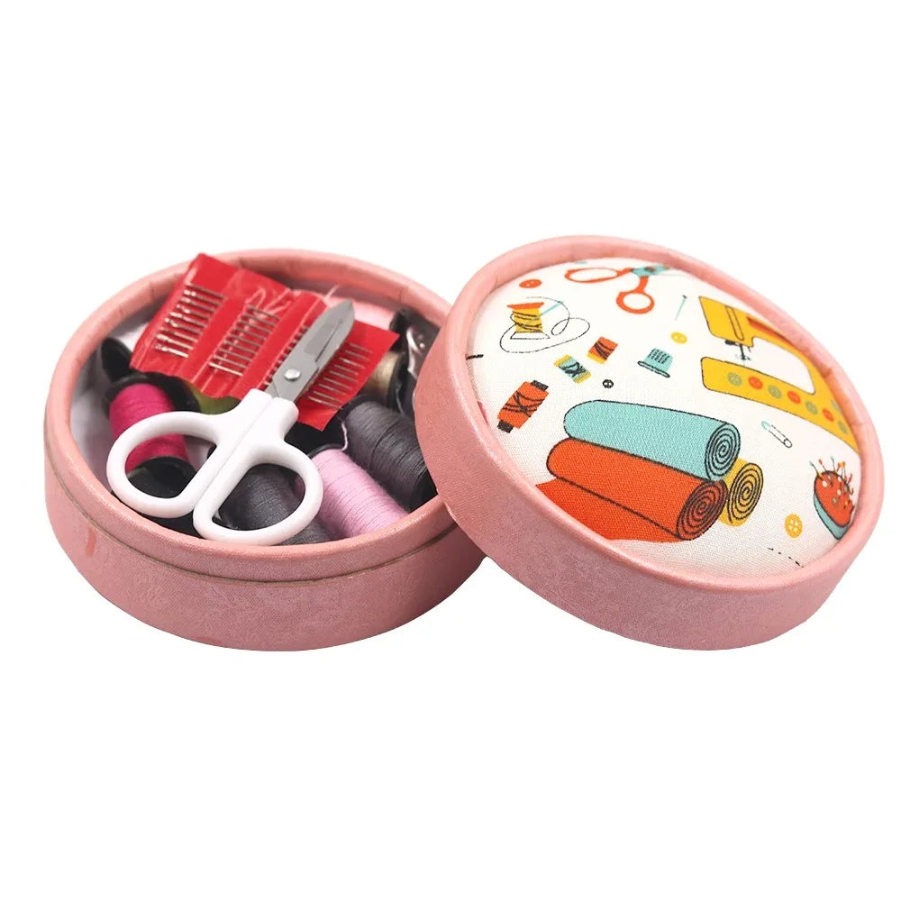 Mini Sewing Kit – Needles, Scissors, Threads & Storage Box Sewing Kit QXL 1 pcs 8.5-4.5cm