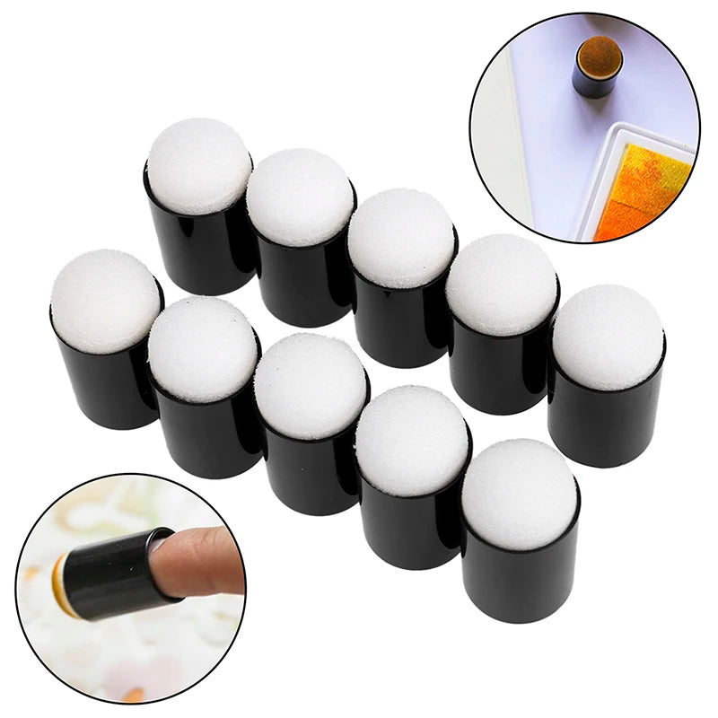 10-Pack Finger Sponge Daubers for DIY Crafts & Stamping Craft Sponge Daubers QXL