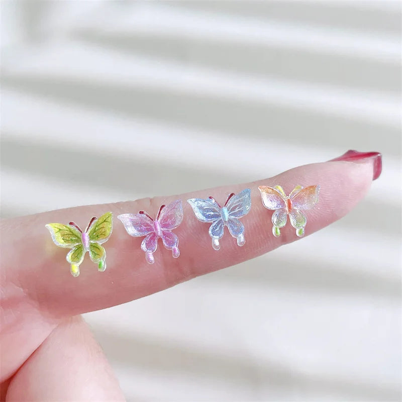 20-Pc 3D Butterfly Nail Charms | Kawaii Gradient Resin Decor Nail Art Charms QXL