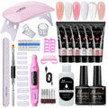 Crystal Nail Extension Gel Set – 19-Piece Kit with Forms & Brushes Nail Extension Gel Kit QXL 19pcs
