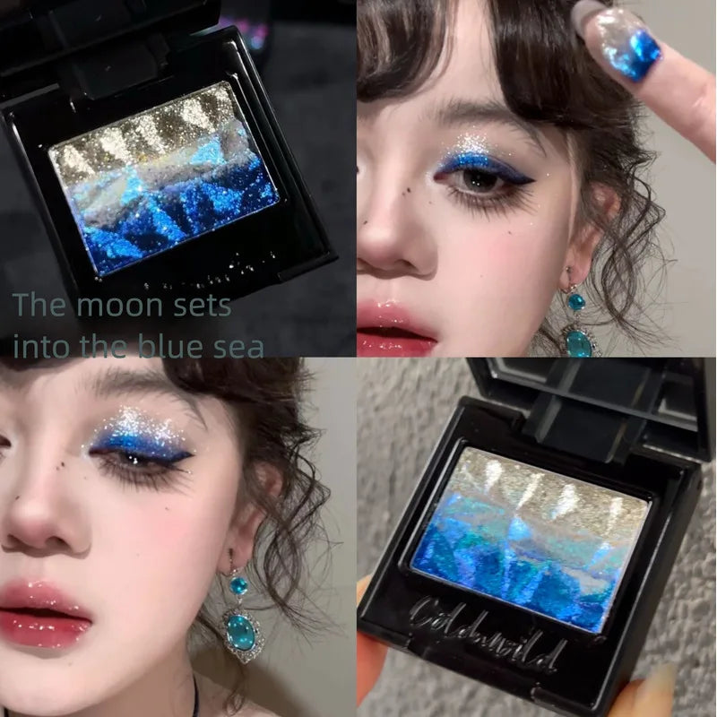 Moonset Blue Sea Chameleon Eyeshadow | Shimmer Gradient Eyeshadow QXL