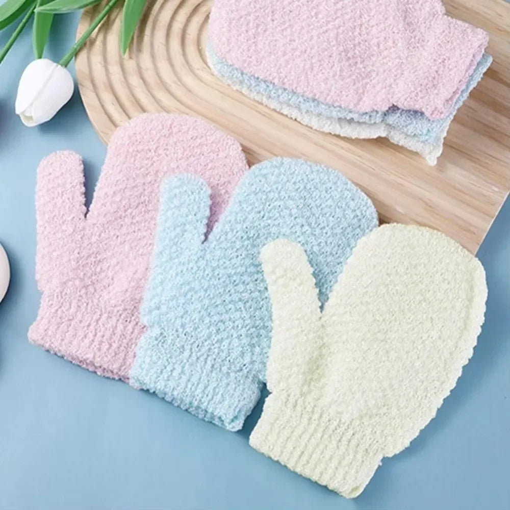 Nylon Exfoliating Scrub Bath Gloves | Body Cleansing Mitt Exfoliating Bath Glove QXL