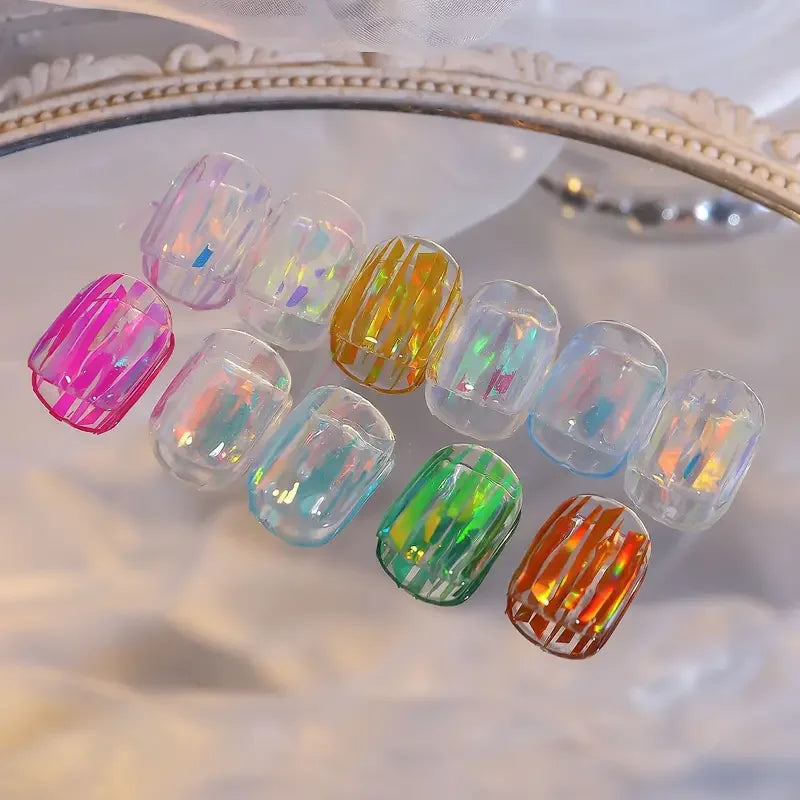 Aurora Fairy Nail Art Pieces | Holographic Laser Glitter Sequins Nail Art Glitter QXL