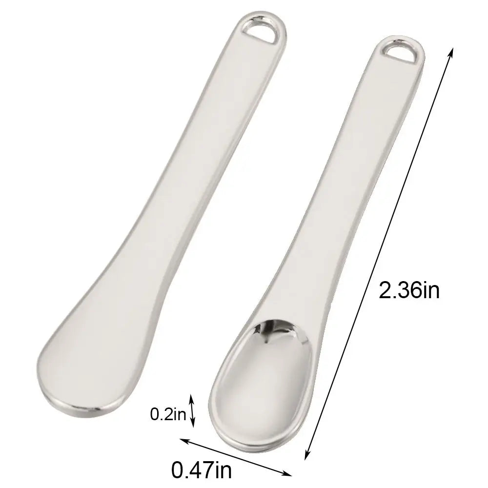 Mini Metal Cosmetic Scoop Spoon | Reusable Makeup & Skincare Tool Cosmetic Scoop Spoon QXL