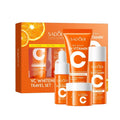 5-Piece Vitamin C Travel Skincare Set – Cleanser Toner Cream Travel Skincare Set QXL 1BOX