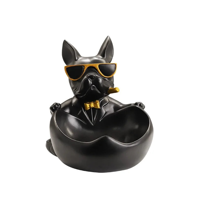 French Bulldog Resin Organizer Tray | Key & Desktop Storage Decorative Organizer Tray QXL