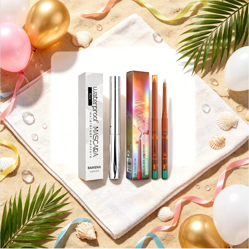 Waterproof Lengthening Mascara & Aegyo Sal Highlight Pen Set Mascara & Highlight Set QXL