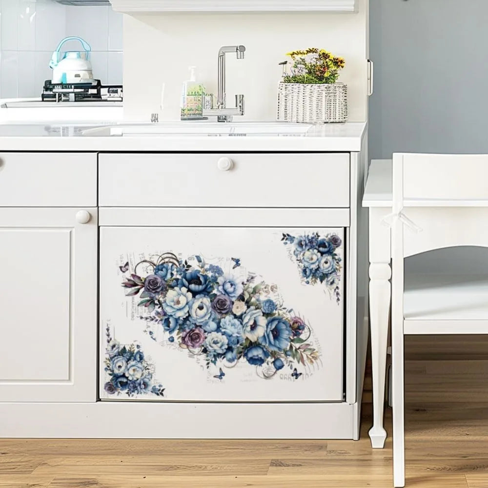 Cosmic Roses Rub-On Transfers for Furniture & Crafts | 3-Pack Rub-On Transfer Decals QXL