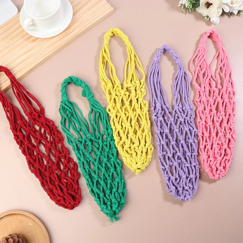 Crochet Water Bottle Bag | Woven Net Cup Holder Carrier Bottle Carrier Bag QXL