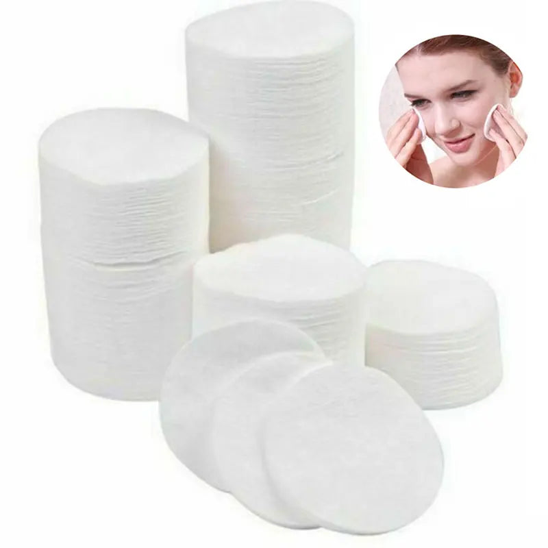 100-Pack Soft Cotton Makeup Remover Pads | Face, Eye & Nail Cotton Cleansing Pads QXL Default Title