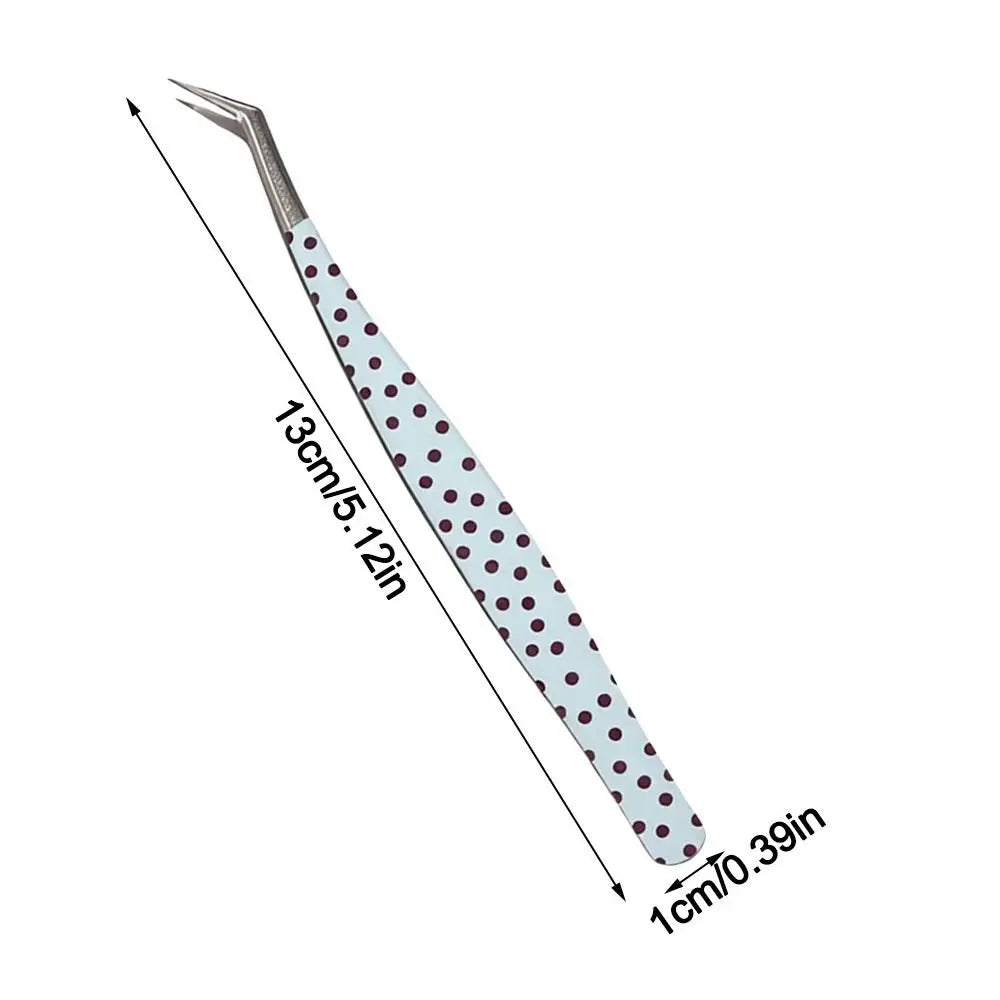 Curved Anti-Static Eyelash Tweezers | Stainless Steel Lash Tool Eyelash Tweezers QXL