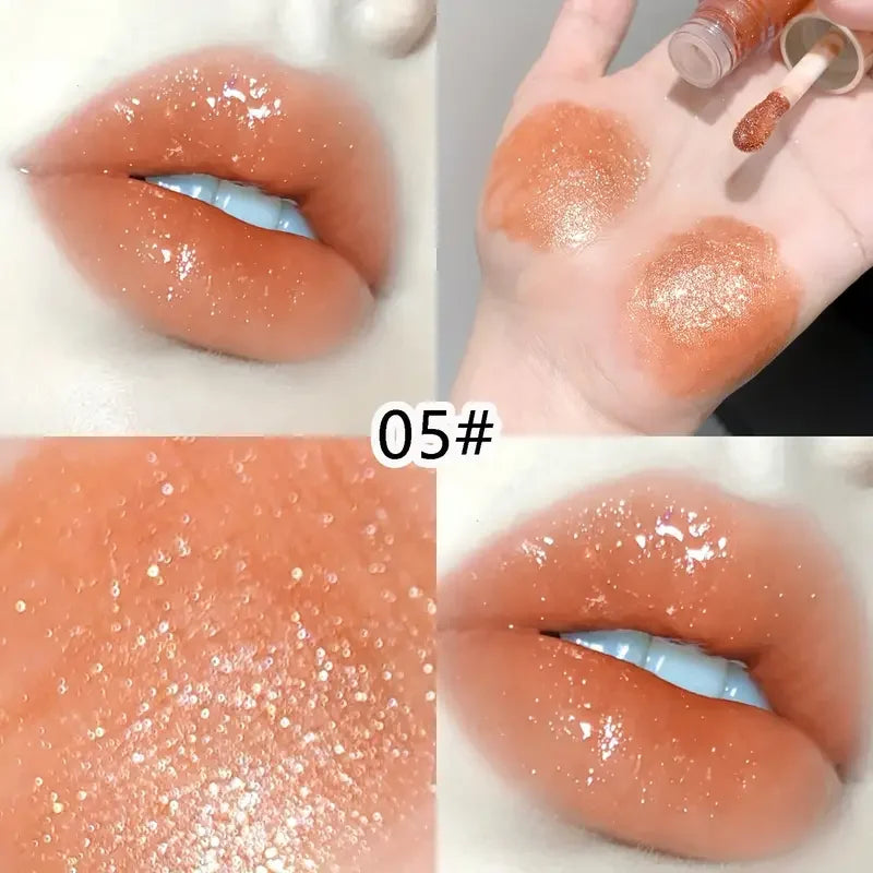 VERONNI Glitter Lip Gloss | Moisturizing Shimmer Lip Balm Glitter Lip Gloss QXL 05