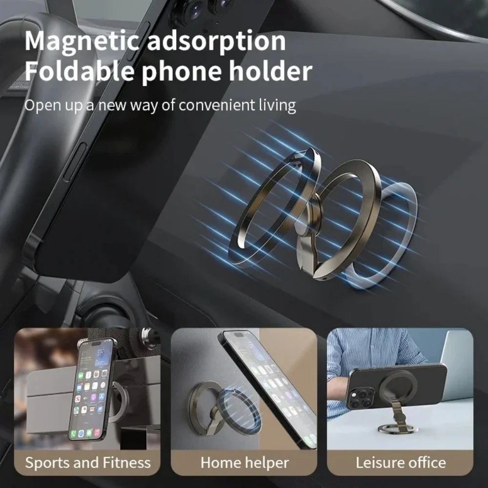 Foldable 360° Magnetic Phone Holder Finger Grip & Car Stand Phone Holder Stand QXL