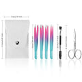 6-Piece Precision Eyebrow Tweezers Set with Scissors | Women Eyebrow Tweezers Set QXL M240 White 6 pcs