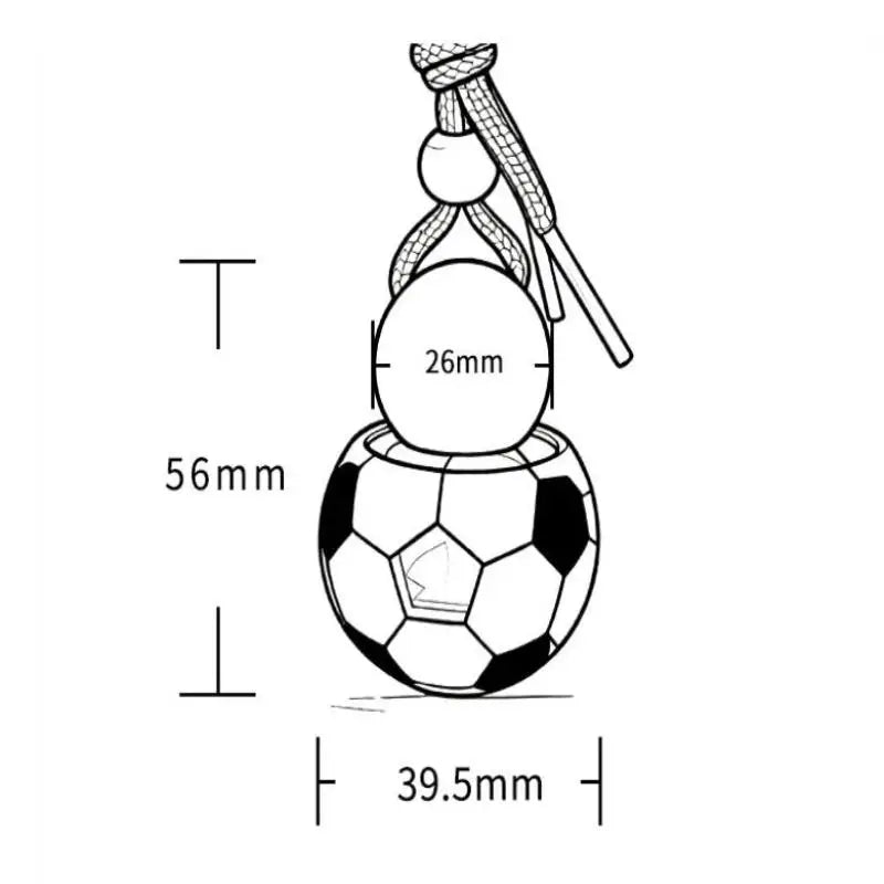 Football-Shaped 5ml Glass Car Perfume Bottle | Wooden Cap Perfume Bottle QXL