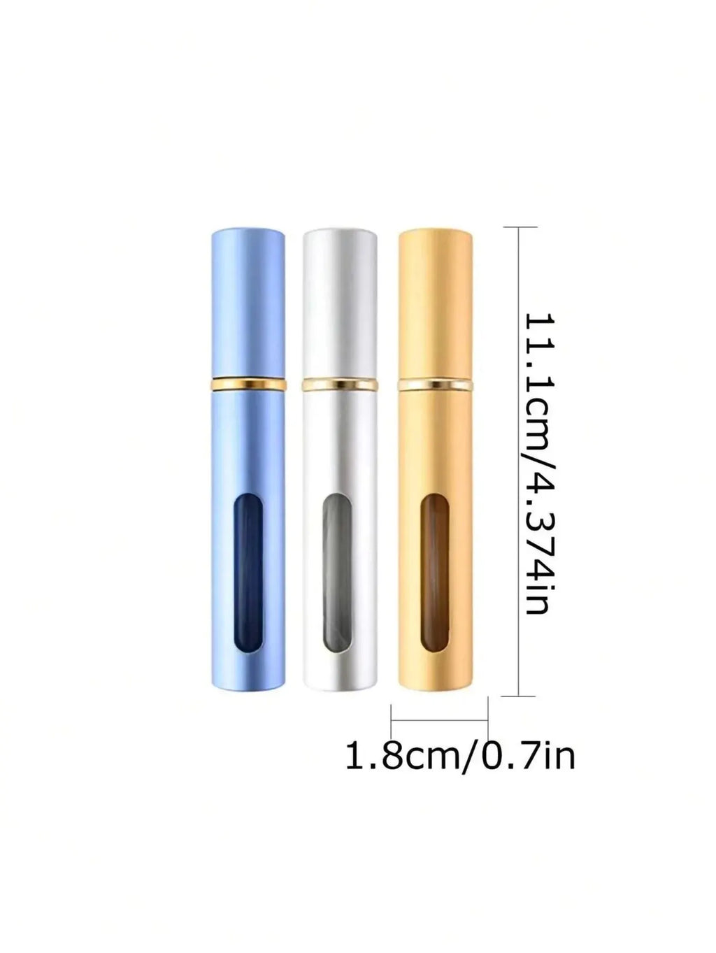 3-Pack 5ml Refillable Perfume Spray Bottles & Funnels Perfume Atomiser Set QXL