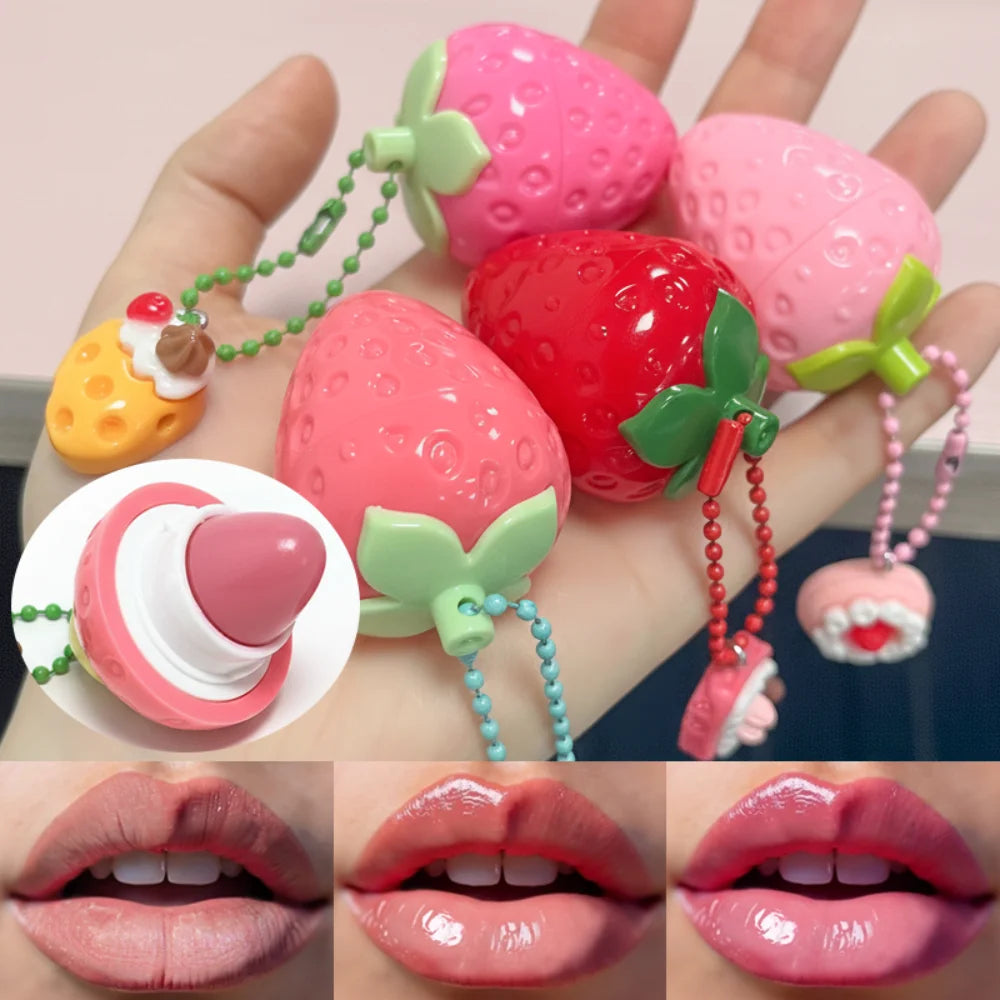 Strawberry Lip Mask Lipstick | Moisturizing Fruity Gloss 4 Colors Lip Mask Lipstick QXL