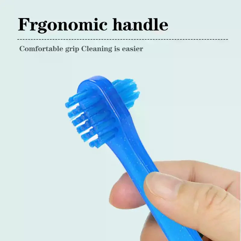 T-Shape Dual-Head Denture Brush | Retainer & Braces Cleaner Denture Cleaning Brush QXL