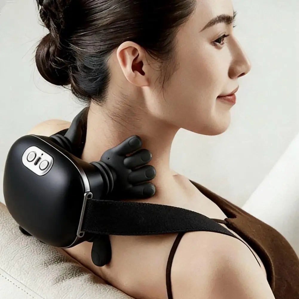 Portable Neck & Back Massager with Heat | 3-Mode Kneading Neck & Back Massager QXL