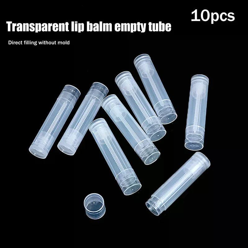 10-Pack 5g Empty Lip Gloss Tubes | Clear Twist-Up Containers Lip Balm Containers QXL
