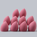 10-Pack Soft Makeup Sponge Puffs | Dry & Wet Beauty Eggs Makeup Sponge Puffs QXL Dark pink