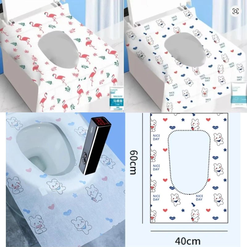 30-Pack Disposable Toilet Seat Covers | Waterproof Travel Toilet Seat Covers QXL