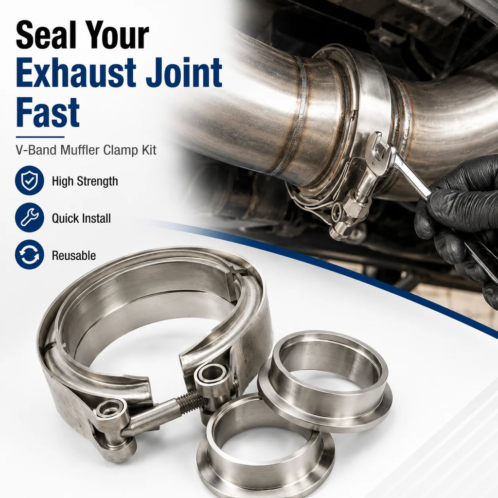 V-Band Exhaust Clamp Kit 51mm 63mm 76mm | SUS304 Stainless Exhaust Clamp Kit QXL 38mm 1.5inch