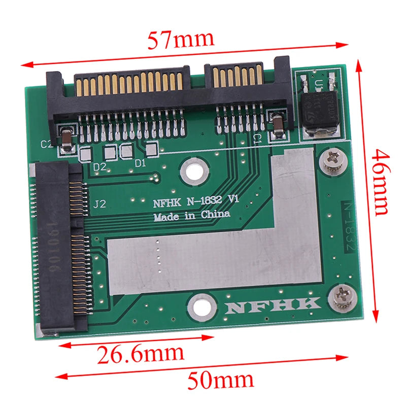 mSATA SSD to 2.5" SATA 6Gbps Adapter Converter Card SSD Adapter Card QXL