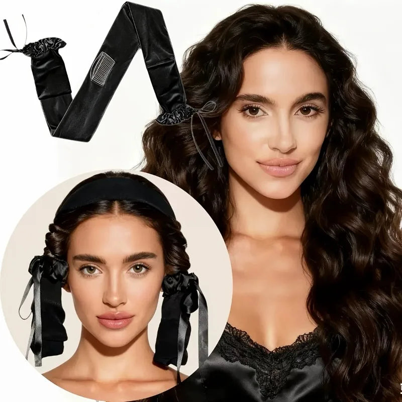 Heatless Curling Wand with Comb | Foam Roller All Hair Types Heatless Hair Curler QXL