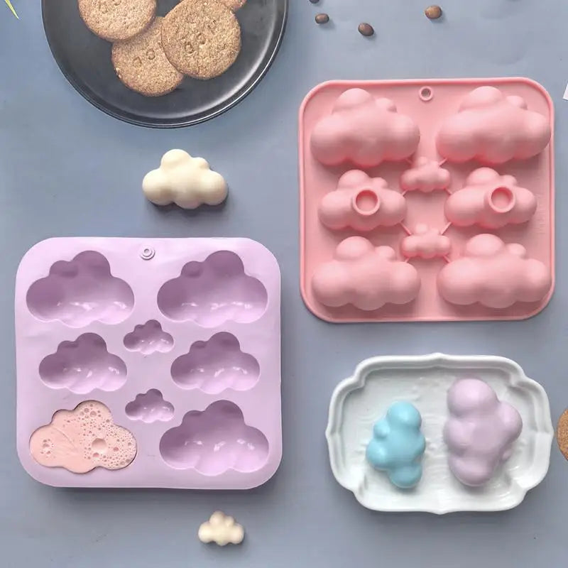8-Cavity Cloud Silicone Mold – Chocolate, Candy & Soap Silicone Baking Mold QXL