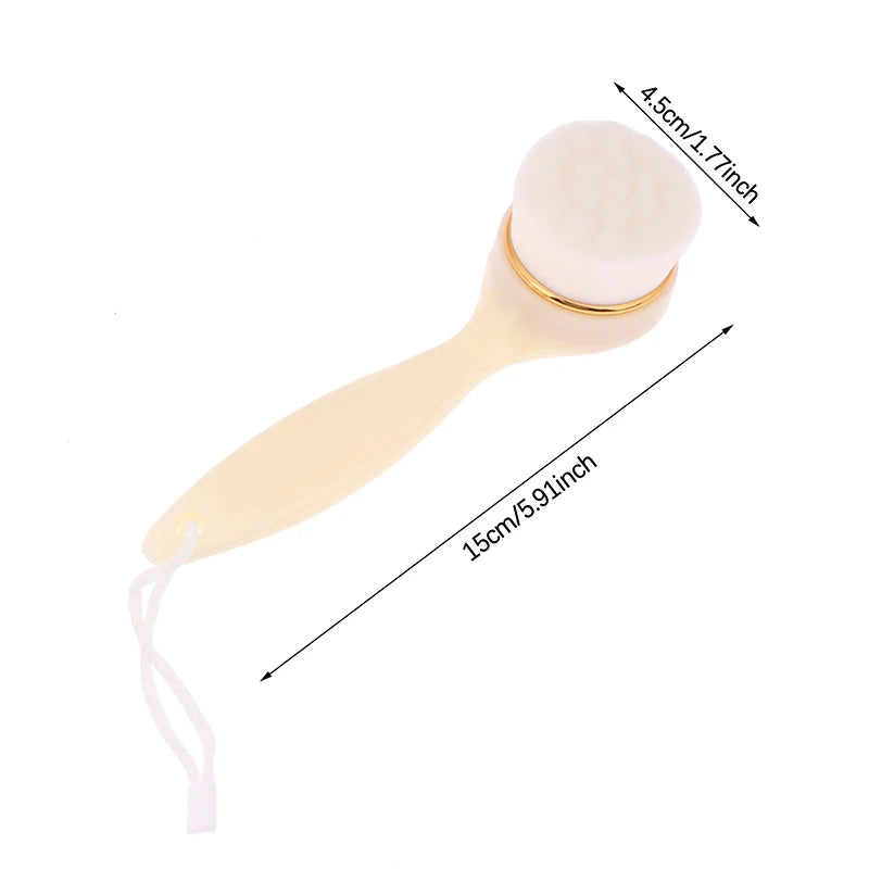 Exfoliating Face Cleansing Brush with Handle | Women Face Cleansing Brush QXL