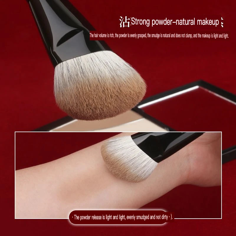 Angled Contour Face Brush | Goat & Fox Hair Wood Handle Contour Makeup Brush QXL