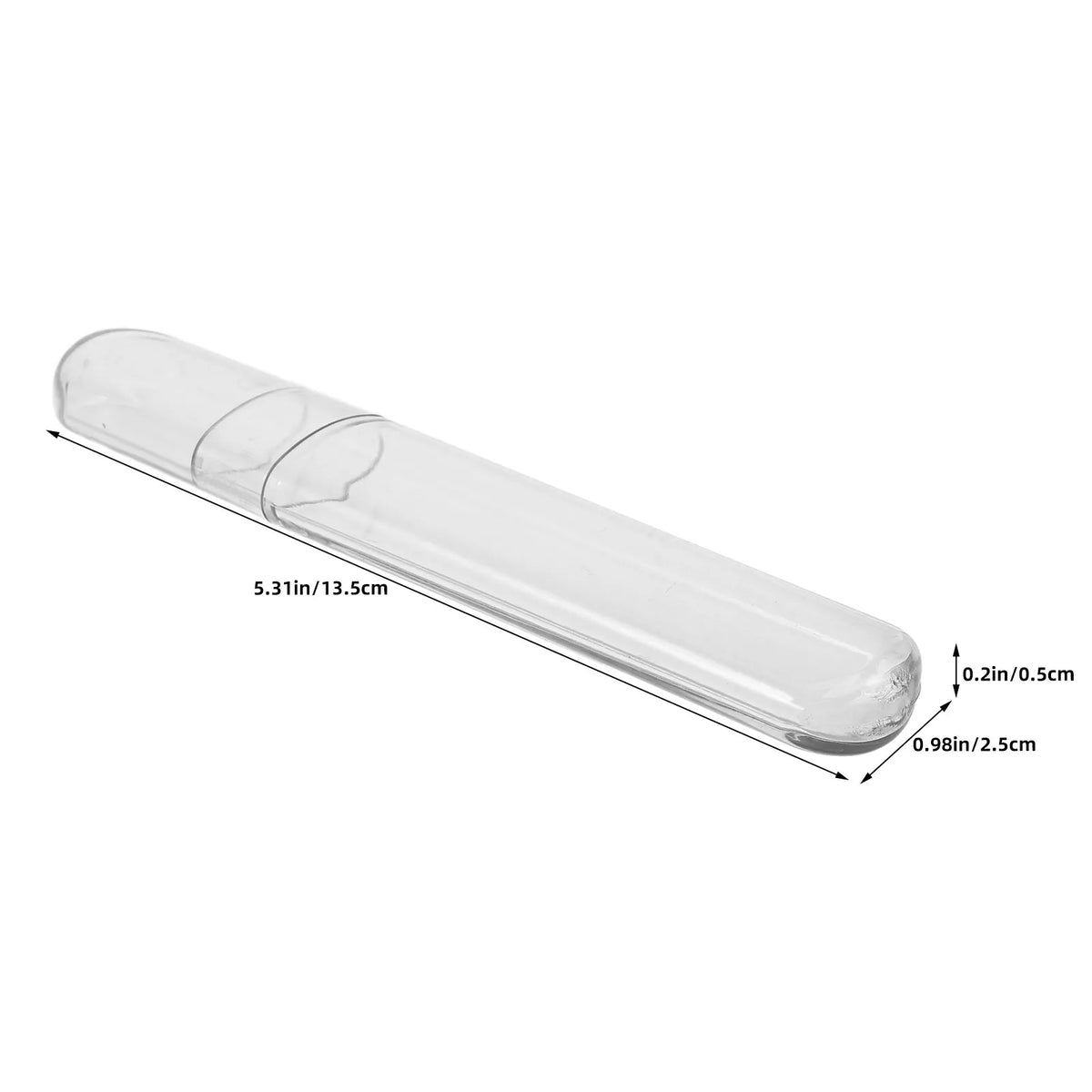 4-Pack Clear Frosted Lash Tweezer Storage Tubes | Travel Case Tweezer Storage Case QXL