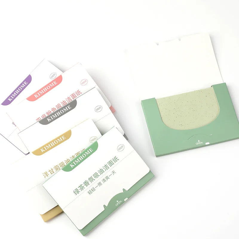 100-Pack Matte Facial Oil Blotting Sheets | Oil Control Facial Blotting Sheets QXL