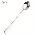 Stainless Steel Long Handle Iced Tea & Coffee Spoon Set Long Handle Spoon QXL 5pcs