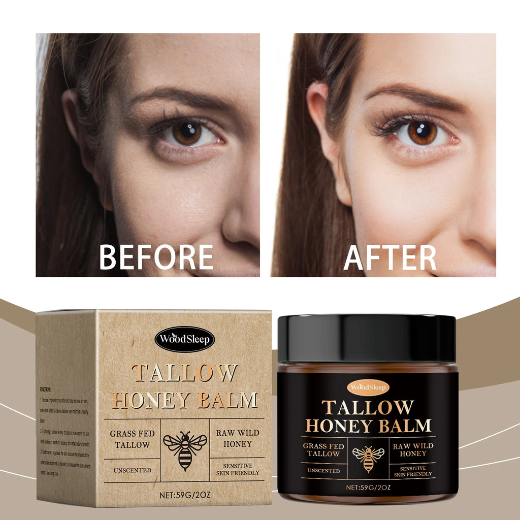 WOODSLEEP Tallow Honey Balm | Deep Moisturizing Face & Body Moisturizing Body Balm QXL