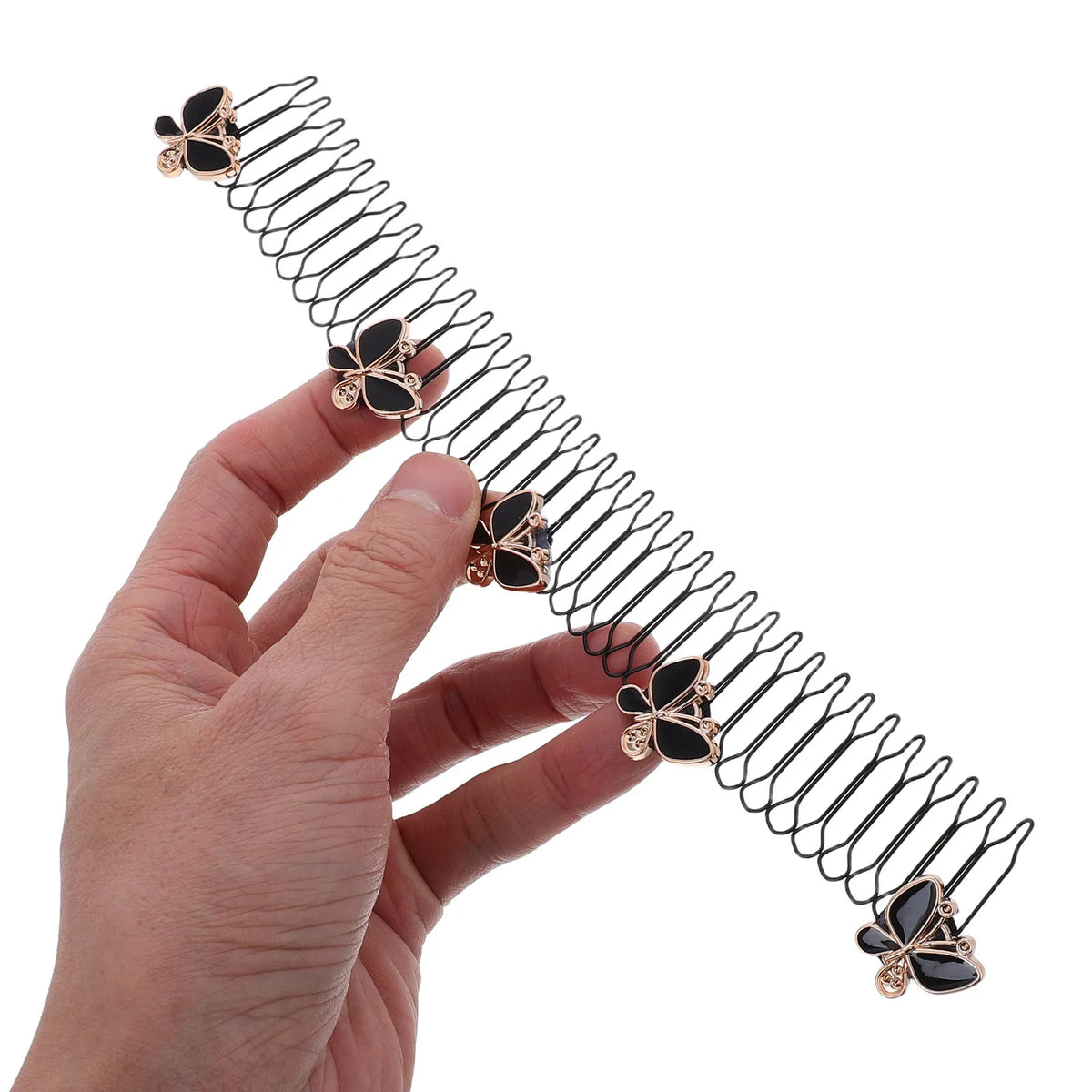 Butterfly Pearl Invisible Hair Comb Clip | Updo & Flyaway Fix Invisible Hair Clip QXL