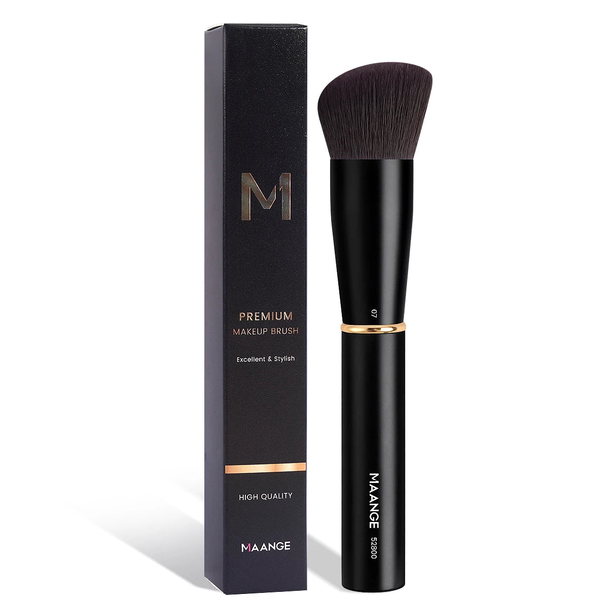 MAANGE Angled Makeup Brush | Synthetic Hair Face Brush Angled Makeup Brush QXL Black