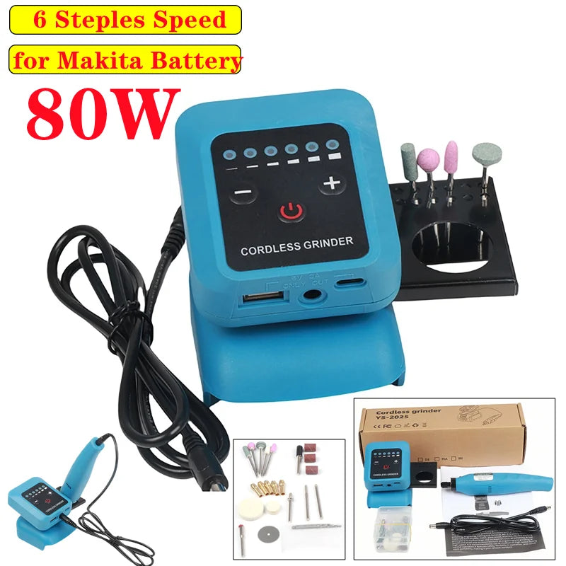 Dreamburgh 80W Mini Electric Grinder 18000RPM – Makita Battery Mini Rotary Grinder QXL