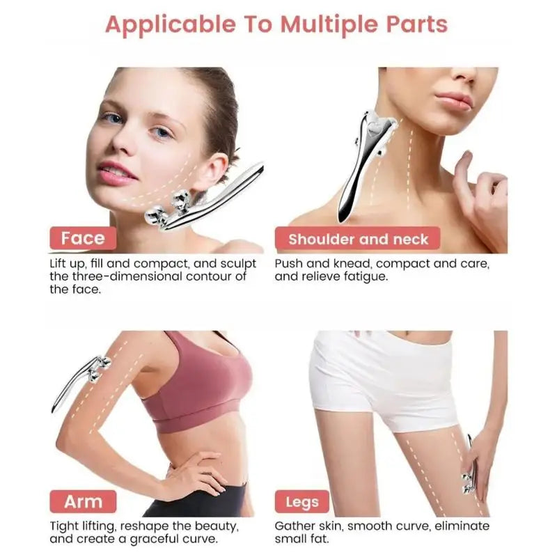 4D Y-Shape Roller Face Massager | Facial, Eye & Neck Tool Facial Roller Massager QXL