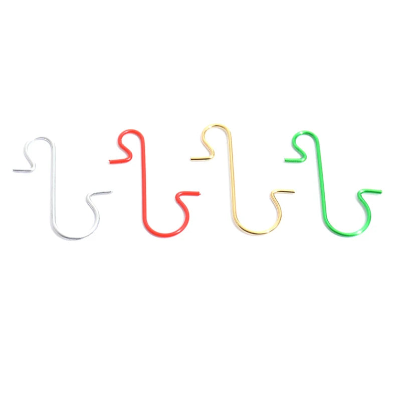 50-Pack Metal S-Hooks for Christmas Tree Ornament Hangers Ornament Hooks QXL