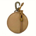 Outdoor Oxford Key Bag – Coin Purse & Earbud Pouch | Zipper Mini Carry Pouch QXL Khaki