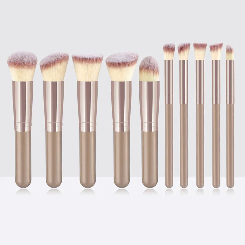 10-Piece Mini Makeup Brush Set | Foundation Blush Eyeshadow Makeup Brush Set QXL